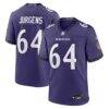 Cam Jurgens Baltimore Ravens Nike Team Game Jersey - Purple - Front View