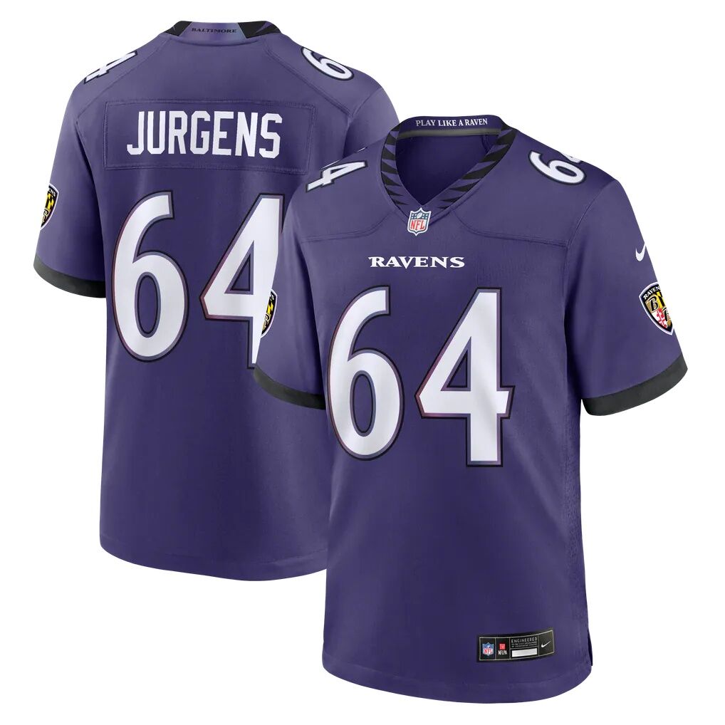 Cam Jurgens Baltimore Ravens Nike Team Game Jersey