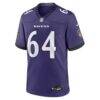 Cam Jurgens Baltimore Ravens Nike Team Game Jersey - Purple - Side View