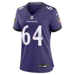 Cam Jurgens Baltimore Ravens Nike Women's Team Game Jersey - Purple - Side View