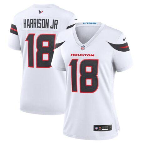 Marvin Harrison Jr. Houston Texans Nike Women's Game Jersey - White - Front View