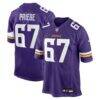Josh Priebe Minnesota Vikings Nike Team Game Jersey - Purple - Front View