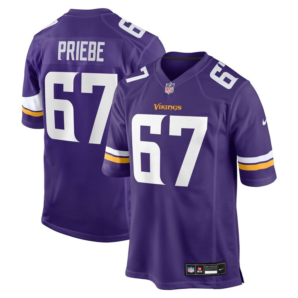Josh Priebe Minnesota Vikings Nike Team Game Jersey