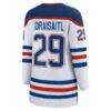 Leon Draisaitl Edmonton Oilers Fashion7 Women's Breakaway Jersey - White - Detail View