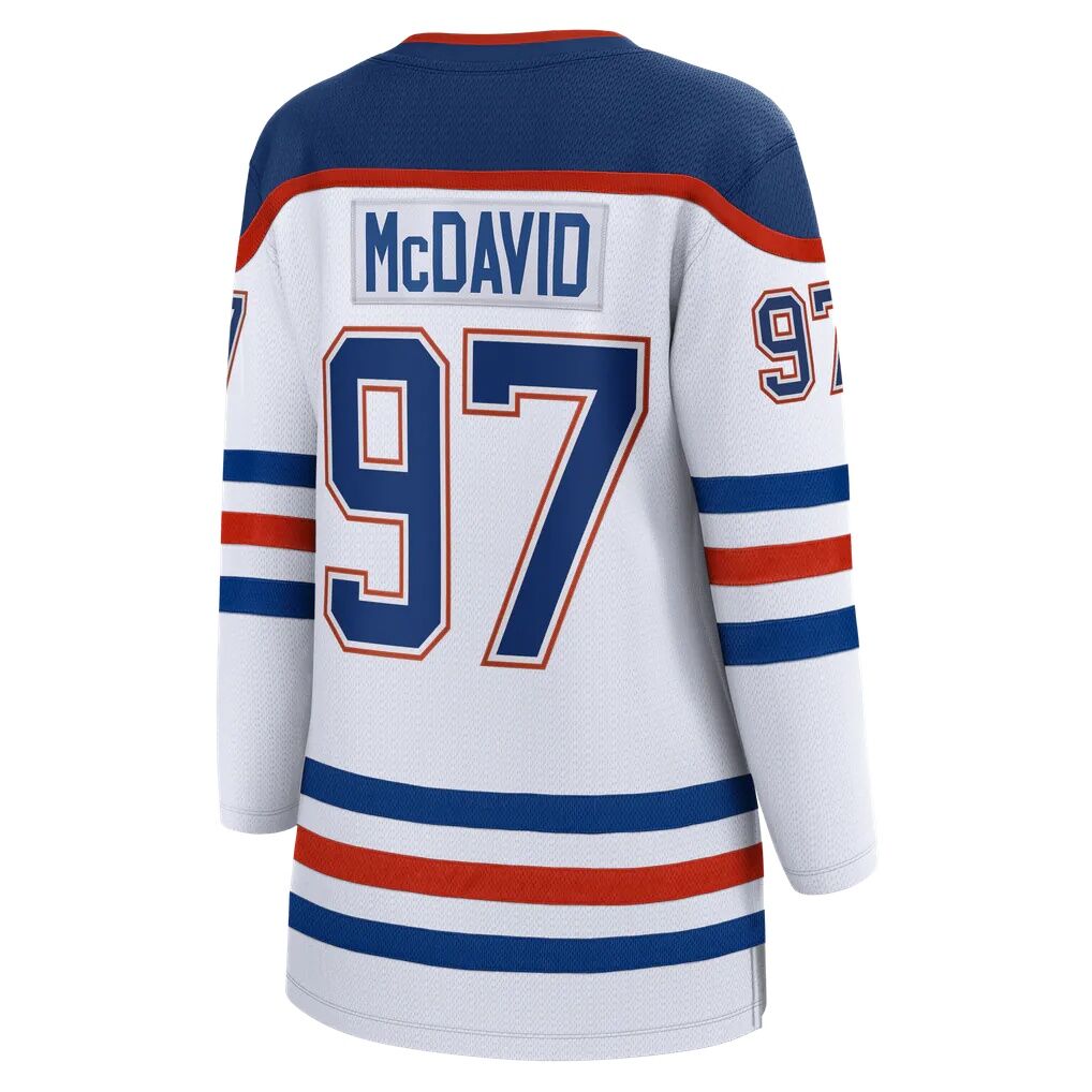Connor McDavid Edmonton Oilers Fashion7 Women's Captain's Patch Breakaway Jersey