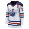 Connor McDavid Edmonton Oilers Fashion7 Women's Captain's Patch Breakaway Jersey - White - Side View