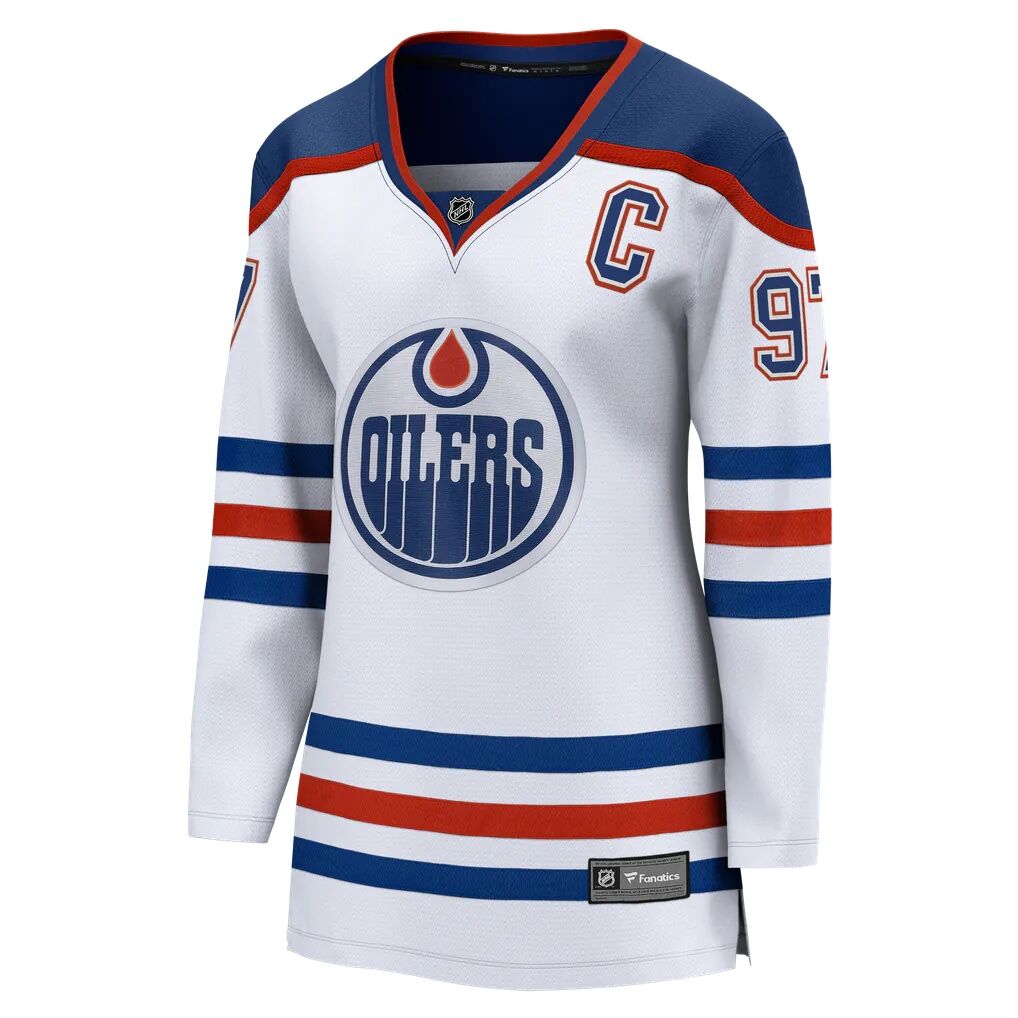 Connor McDavid Edmonton Oilers Fashion7 Women's Captain's Patch Breakaway Jersey