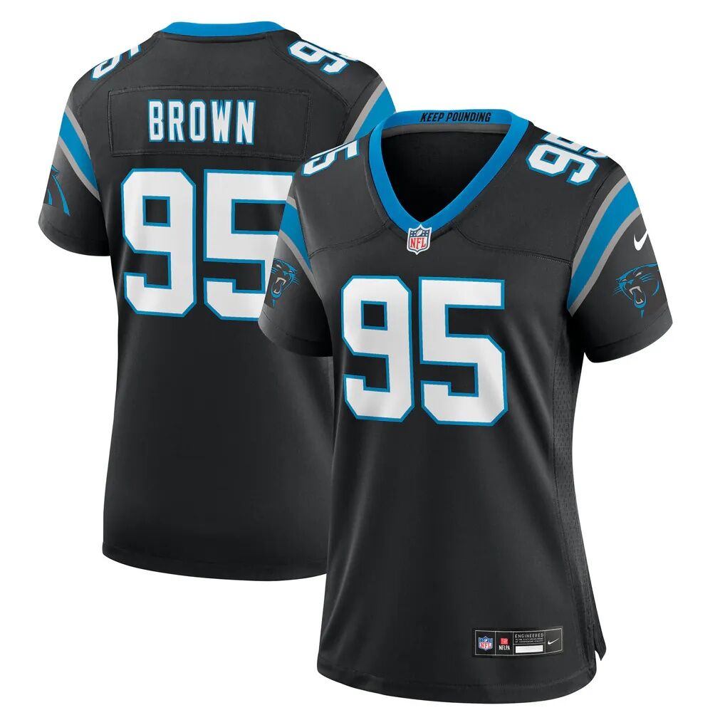 Derrick Brown Carolina Panthers Nike Women's Game Jersey - Black - Front View